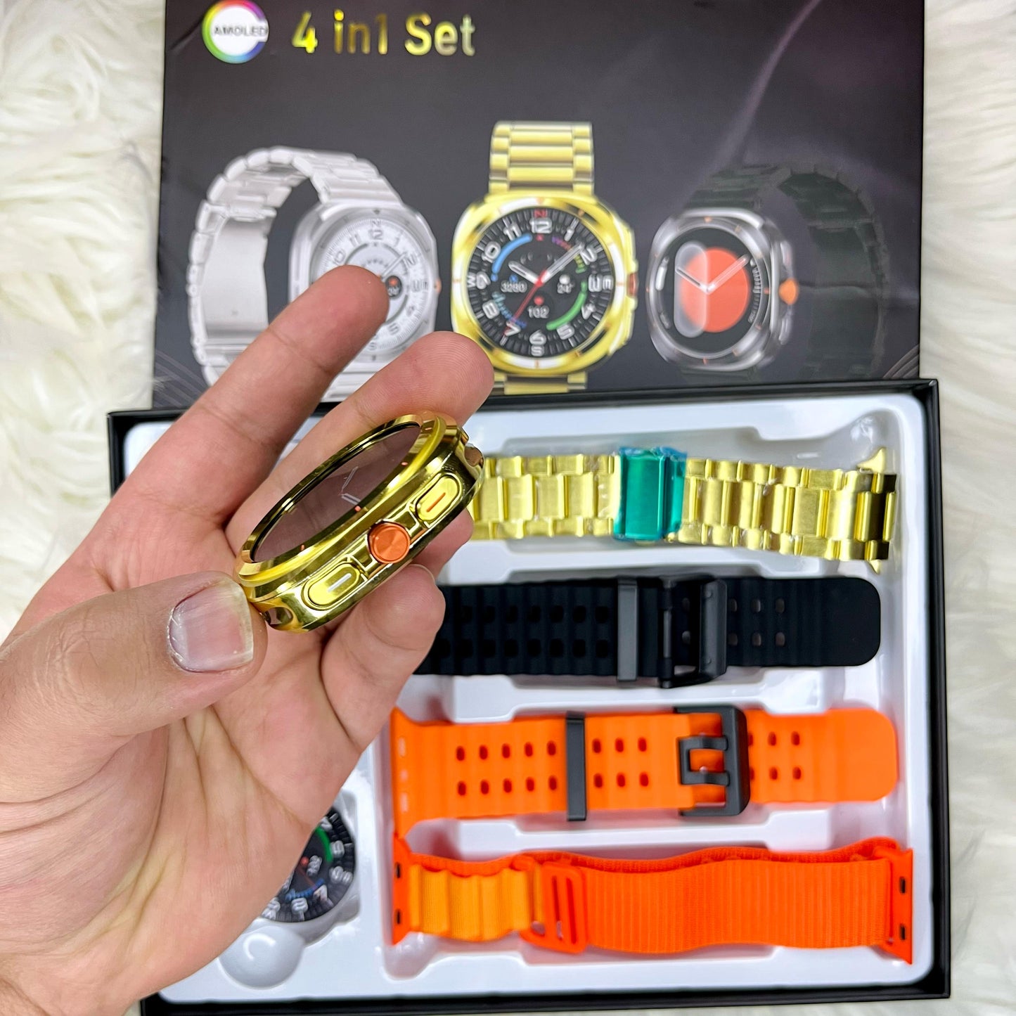 AMOLED 4 in 1 Smartwatch Ultra Set