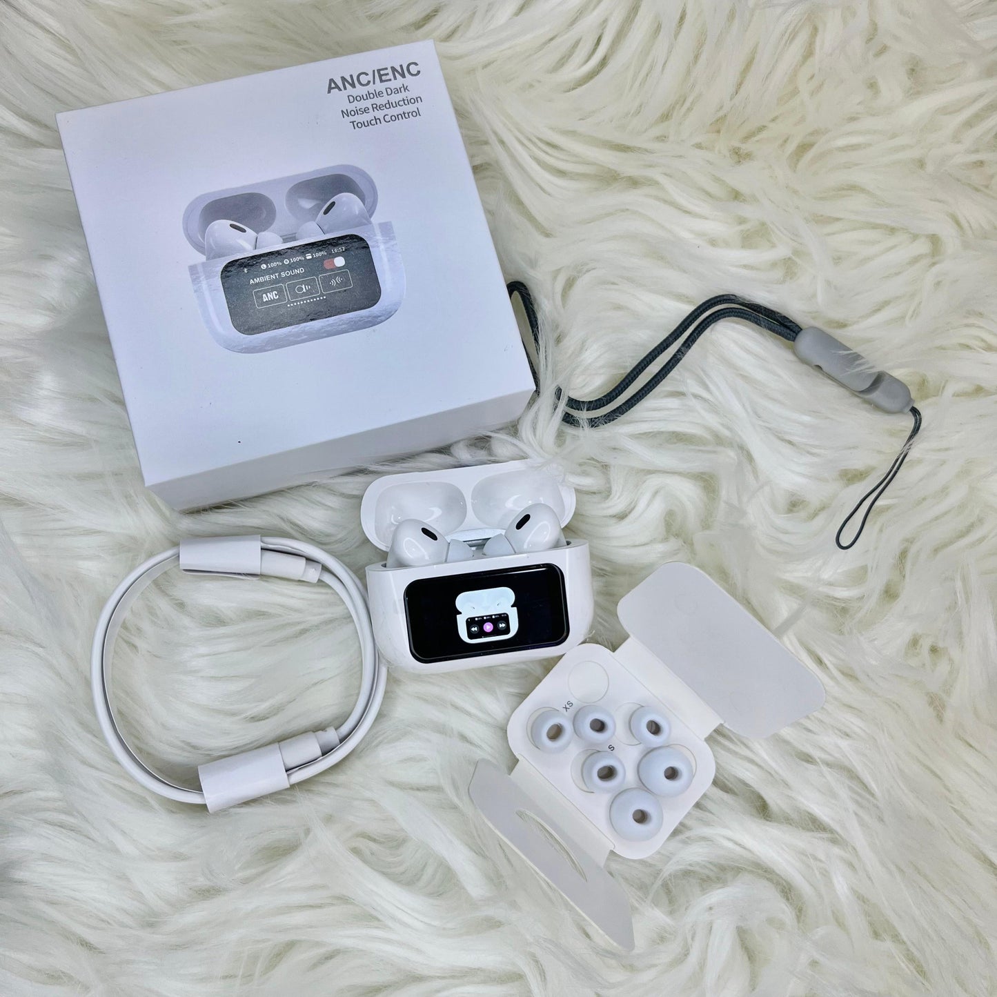 A9 Pro Display Airpods With Free Lanyard