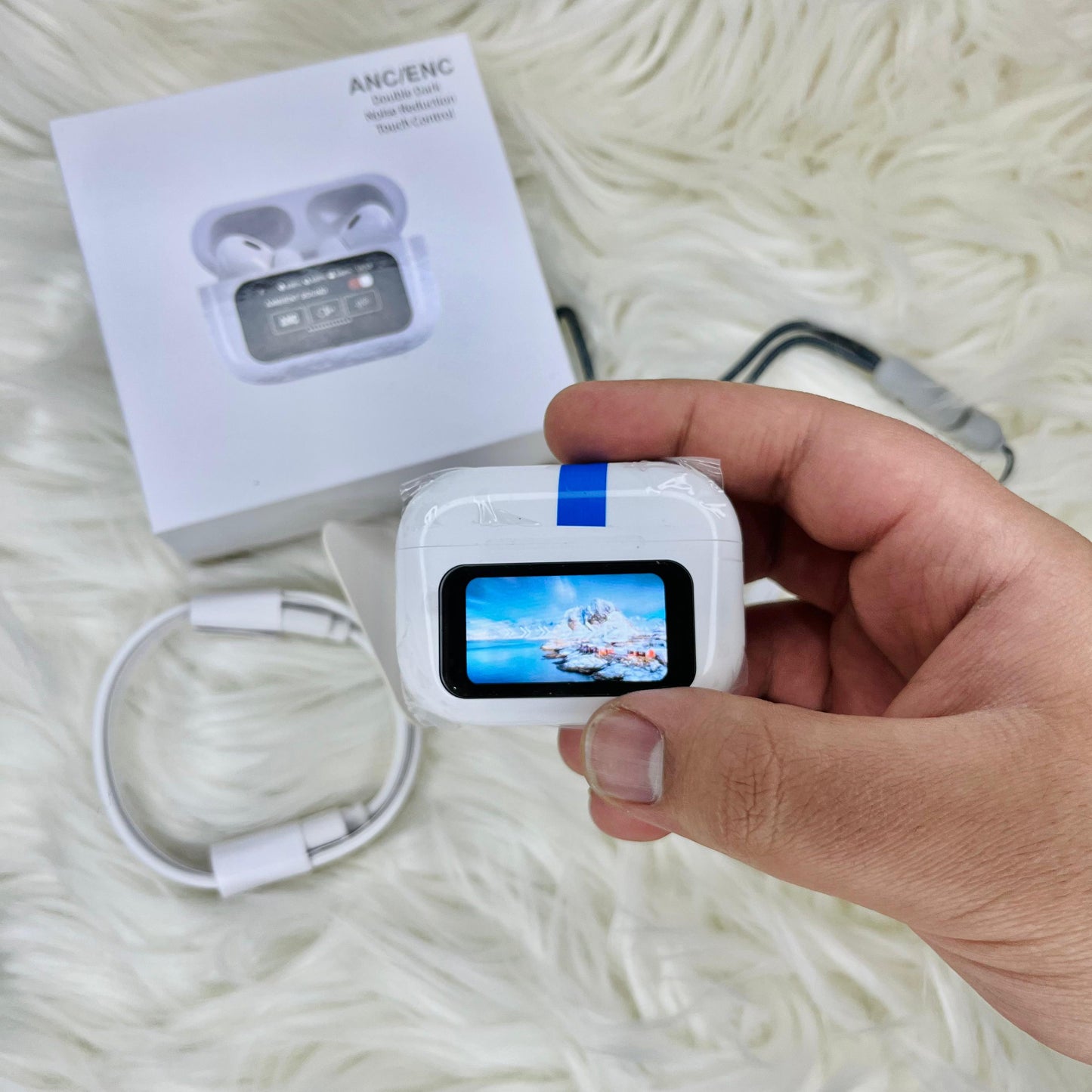 A9 Pro Display Airpods With Free Lanyard